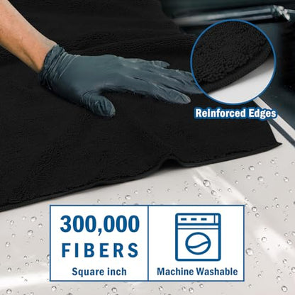 Professional Large Microfiber Car Drying Towels 2 Pack (2 Count)