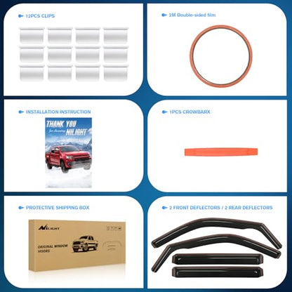 Side Window Deflectors for Toyota Tundra Double Cab 2022