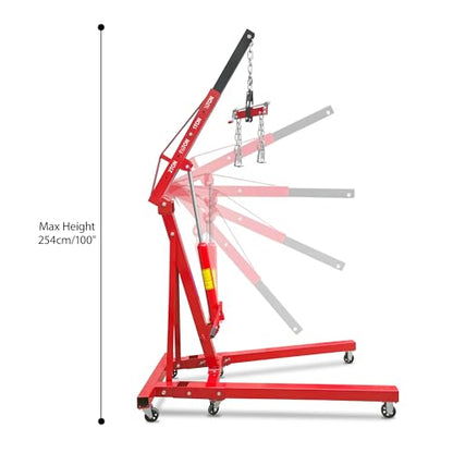 2 Ton Folding Hydraulic Engine Hoist with Leveler