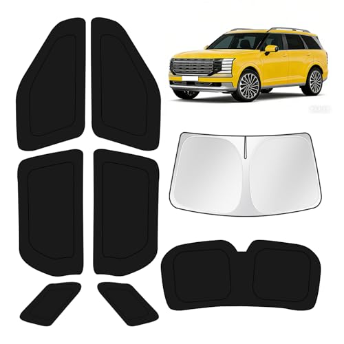 Car Window Shades for Hyundai Palisade LX3 2026 Windshield Sun Shade Side Window Cover UV Block Privacy Protection Accessories for Camping Blackout Rear Back Full Set 8PCS (8 Count)