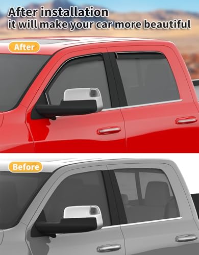 Window Visors Rain Guards for 2019 (4 Count)