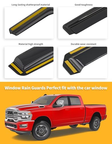 Window Visors Rain Guards for 2019 (4 Count)