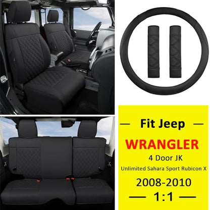 Wrangler JK Seat Covers Custom Fit for Jeep Wrangler (4 Count)
