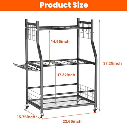Garden Tool Organizer Yard Storage Stand for Garage w