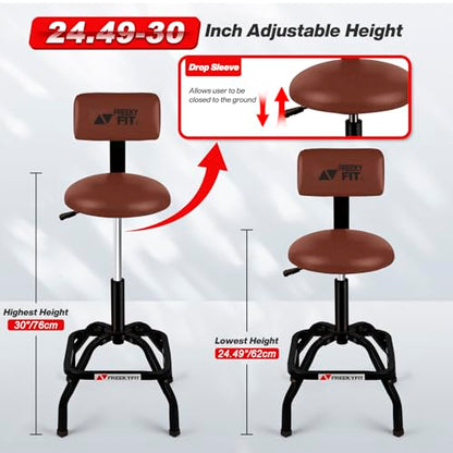Shop Stool with Backrest