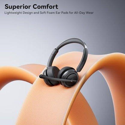 Wireless Headset with Mic for Work