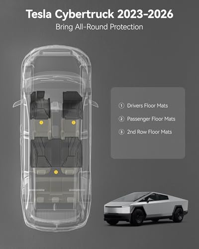 Floor Mats for Tesla Cybertruck 2023 2024 2025 2026