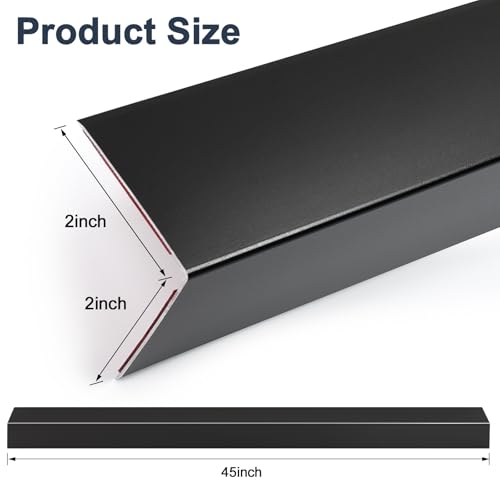 4PCS 45" Black Metal Corner Protectors (4 Count)