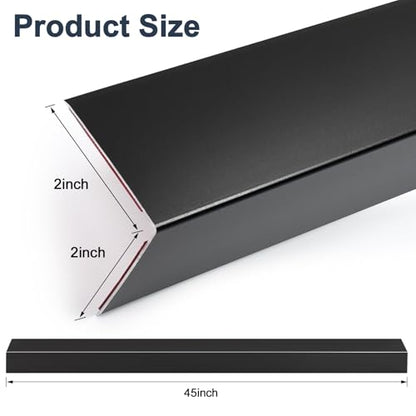 4PCS 45" Black Metal Corner Protectors (4 Count)