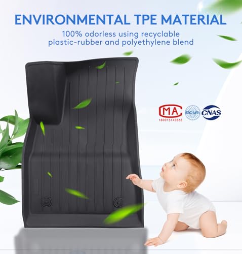 2025 New Version Floor Mats for Tesla Model 3 Highland (3 Count)