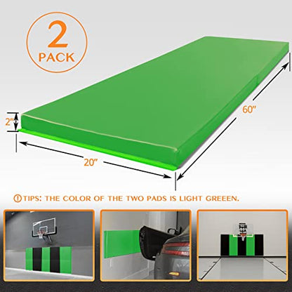 2 Pack Sport Wall Pads 2” Thick Foam Protection Padding Basketball Gym Garage Protectors