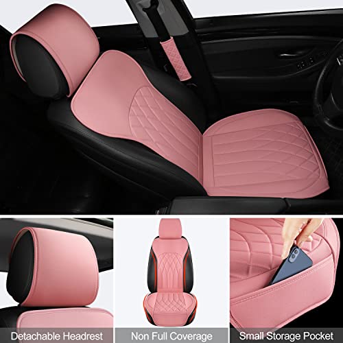 1 Pack Waterproof Front Car Seat Cover for Car Truck SUV Pink
