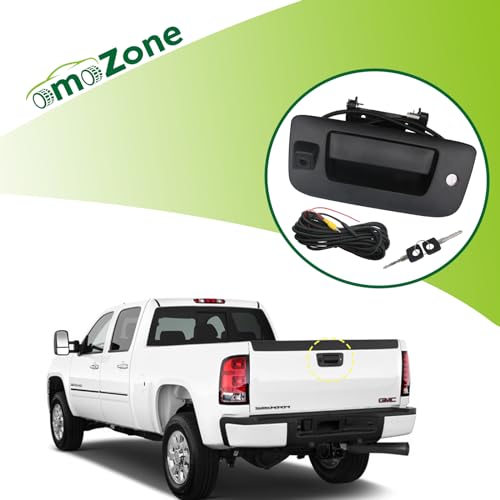 Backup Camera Tailgate Handle Rear View Camera Liftgate Latch Handle with Key Lock Cylinder Black Compatible with 2007