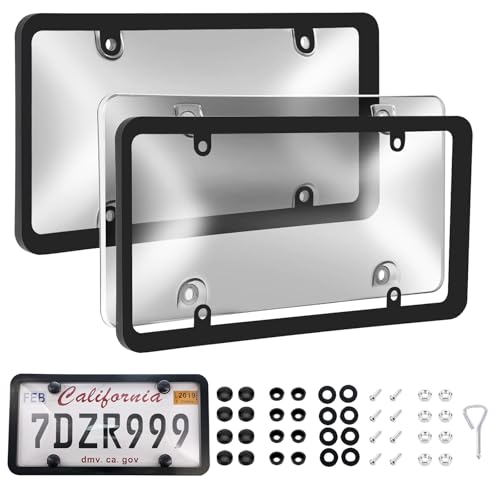 Transparent License Plate Cover and Frames
