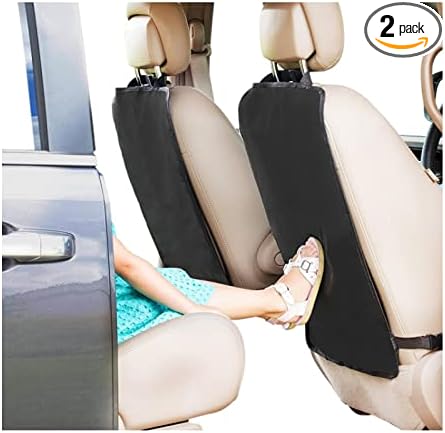 2 Pack X-Large Waterproof Kick Mats Backseat Protector, Durable Car Seat Back Protectors for Vehicles to Protect from Dirt, Mud & Scratches, Fits Most SUVs and Vans