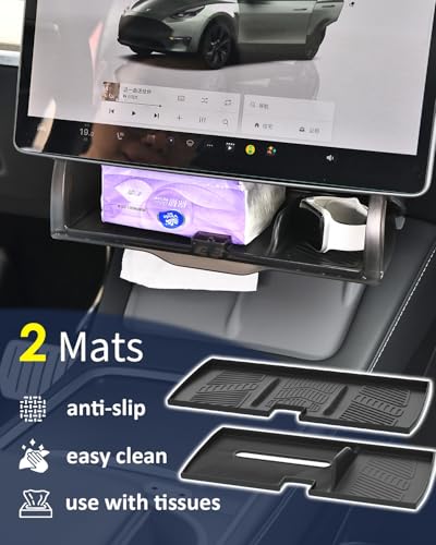 Hidden Under Screen Storage for Tesla Model Y Model 3 Accessories 2020