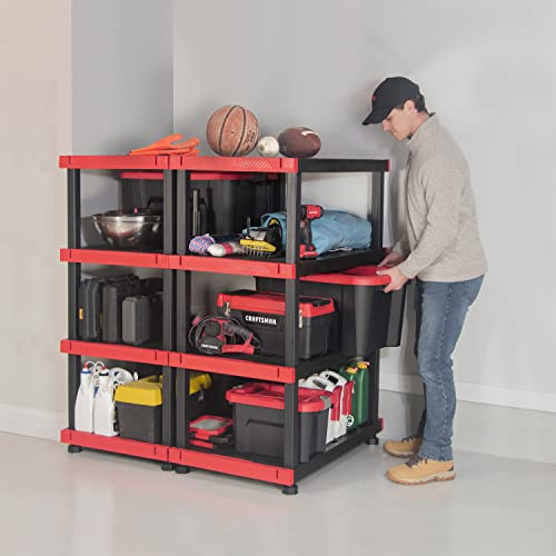 Craftsman 4 Tier Heavy Duty Plastic Storage Shelves