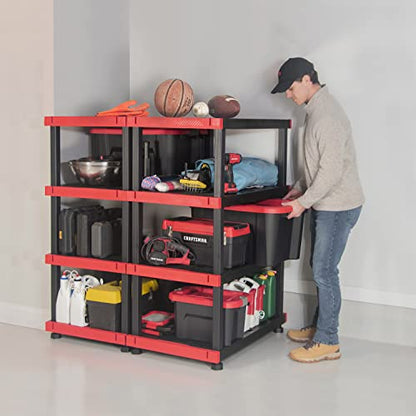 Craftsman 4 Tier Heavy Duty Plastic Storage Shelves