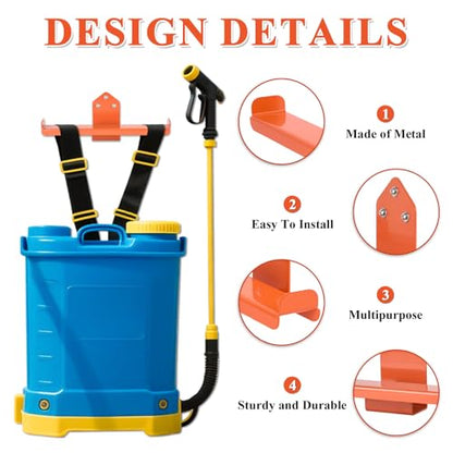 Backpack Leaf Blower Hanger Sprayer Holder Wall Mount 2 Pack