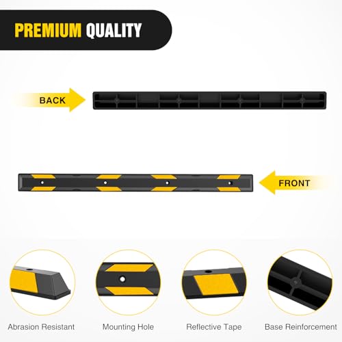79 Inch Parking Curb with Reflective Strip