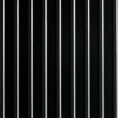 Garage Flooring 8'6" x 24' Midnight Black Ribbed Channel Vinyl Protector Mat