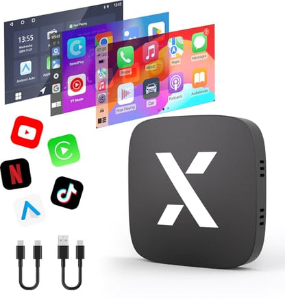 X Wireless Car Play Magic AI Box Stream YouTube Netflix Disney+