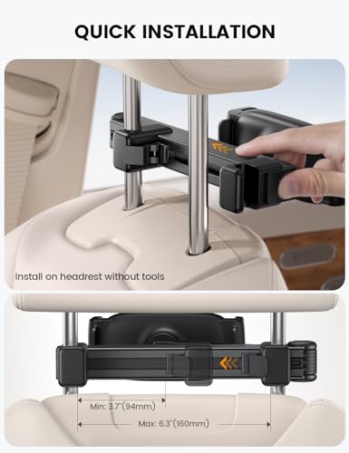 Car Headrest Tablet Holder