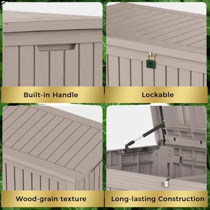 180 Gallon Lockable Resin Deck Box