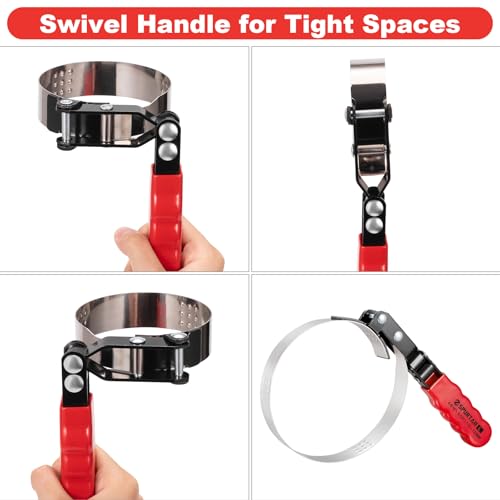 Large Oil Filter Wrench Adjustable Swivel Oil Filter Removal Tool