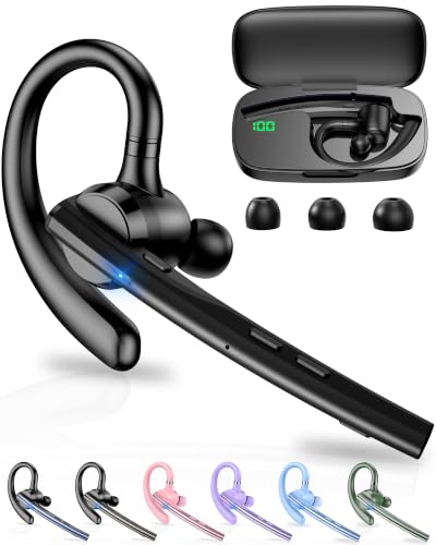 Bluetooth Headset V5.1 72H Talk Time Dual Mic with Mute Button for Business