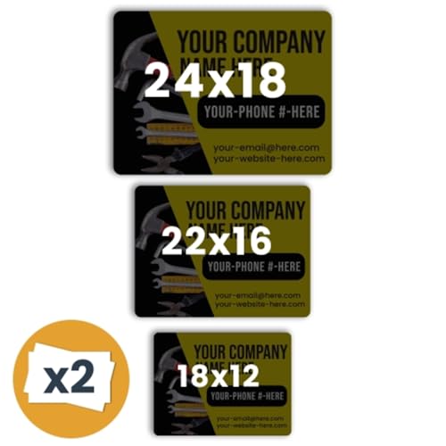 Builder and Contractor Customizable Car Magnets and Decals (2 Count)
