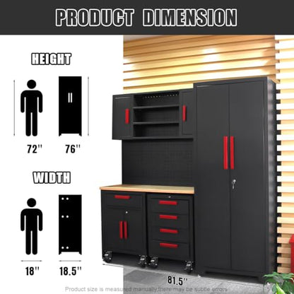 6 Pcs Garage Storage Cabinet System