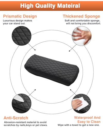 Custom for 2023 2024 2025 2026 Toyota Prius Center Console Cover Armrest Cover Cushion Pad Cover 2025 Prius XW60 5th Accessories Middle Console Arm Rest Protector PU Leather Anti