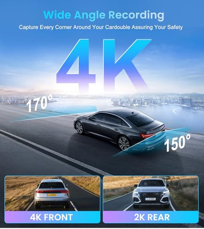 4K+2K Dash Cam Front and Rear