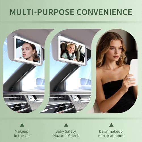 2PCS Car Visor Vanity Mirror with Lights (2 Count)