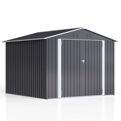 8X8 FT Outdoor Storage Shed Black