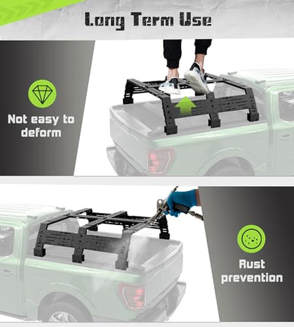 Truck Bed Rack Adjustable Height 16.7"