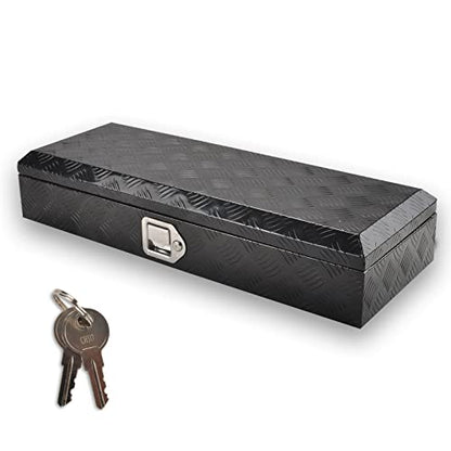 34.5In Aluminum Tool Box 5 Bar Tread ToolBox for Truck Bed Car Outdoor