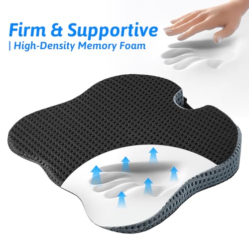 Wedge Car Seat Cushion for Better Visibility & Sciatica Pain Relief
