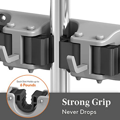 Mop and Broom Holder Organizer Wall Hanging Mount (2 Count)