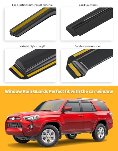in Channel Window Visors Rain Guards for Toyota 4Runner 2010 (4 Count)