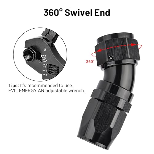 12AN 30 Degree One Piece Full Flow Hose End Fitting Swivel for CPE Braided Hose