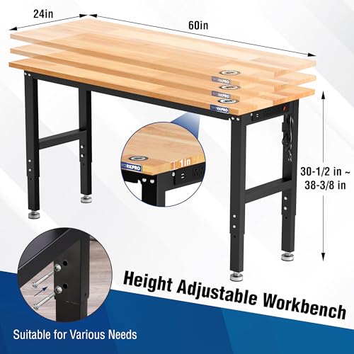 Adjustable Garage Workbench