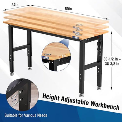 Adjustable Garage Workbench
