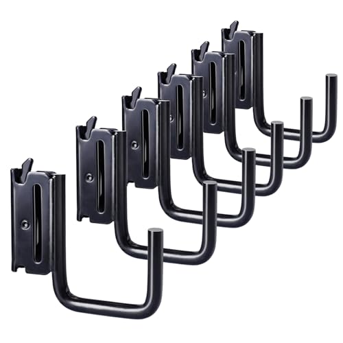 6-Pack 2-Inch J Hooks for E-Track and X-Track Rails (6 Count)