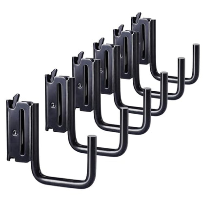 6-Pack 2-Inch J Hooks for E-Track and X-Track Rails (6 Count)