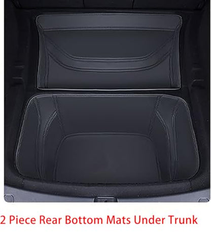 Full Cover Frunk Mat & Rear Lower Trunk Storage & Inner Storage Mat Compatible with Tesla Model Y 2026 Juniper (52 Ounce)