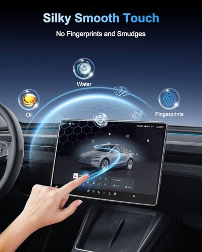2026 Model Y 16Inch Glossy Screen Protector For Tesla Modely 16" Touch Screen & 8" Rear Screen Saver For Model Y Juniper Performance