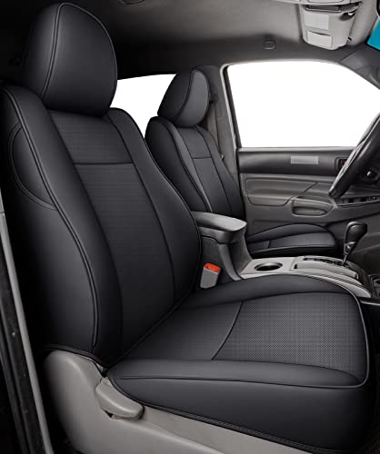 2005 2015 Tacoma Custom Fit Seat Covers for Crew Cab with Faux Leather