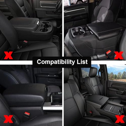 Custom Fit Center Console Cover for Dodge RAM 1500 2500 3500 2002 2003 2004 2005 2006 2007 2008 2009 2010 2011 2012 with Jump Seat